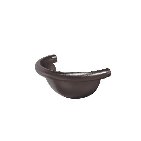 Водосток Aquasistem, Система 150/100 - Заглушка универсальная полукруглая RR 32 Тёмно-коричневый matt купить в Москве