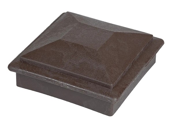 Крышка верхняя фигурная ПВХ для столба Deckart 100х100 Венге купить в Москве