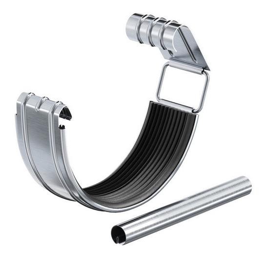 Водосток Aquasistem, Система 150/100 - Соединитель желоба с уплотнителем оцинковка купить в Москве