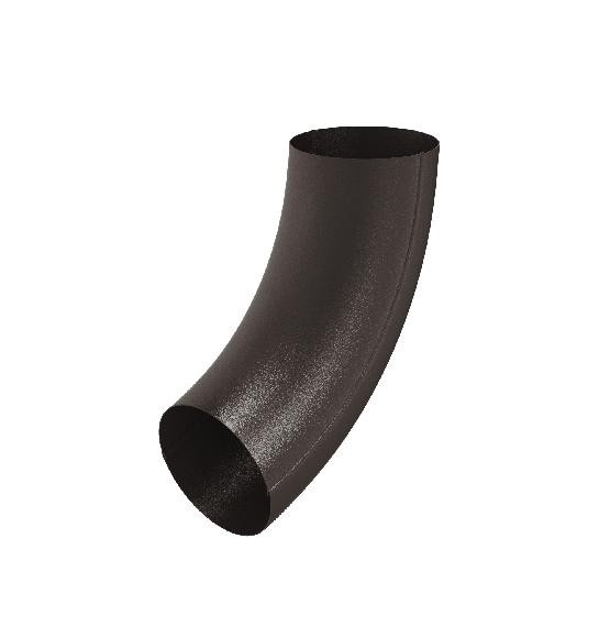 Водосток Aquasistem, Система 150/100 - Колено трубы RR 32 Тёмно-коричневый matt купить в Москве
