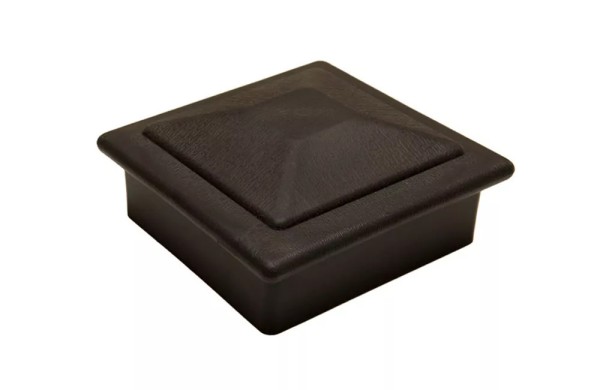 Крышка верхняя фигурная ПВХ для столба Deckart 100х100 Графит купить в Москве