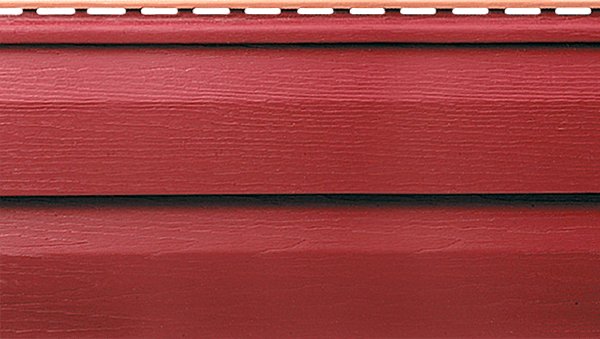 Виниловый сайдинг Канада плюс премиум, красный купить в Москве
