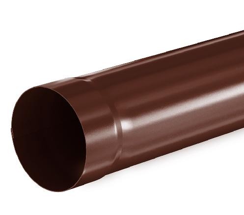 Водосток Aquasistem, система 125x90 - Труба водосточная 1.00м RAL 8017 Коричневый купить в Москве