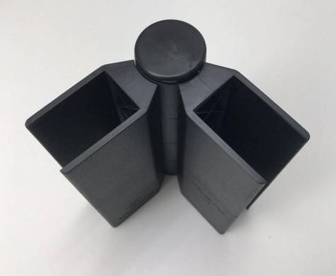 Угловой элемент поворотный, пластиковый от 60° до 300° для доски 150х25 мм из ДПК чёрный Holzhof купить в Москве