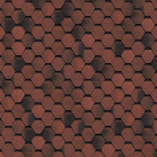 Гибкая черепица Shinglas, серия Финская,коллекция Соната – Красный купить в Москве