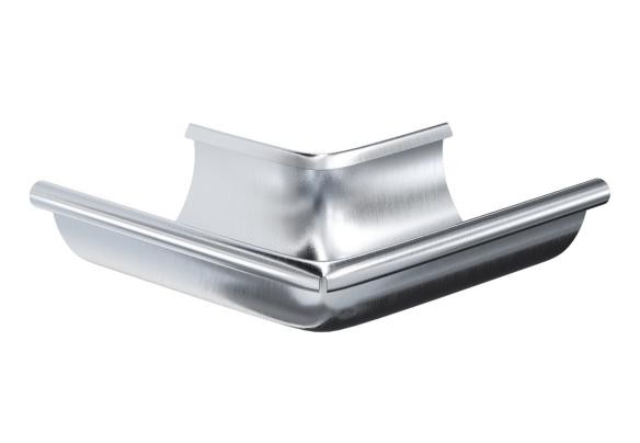 Водосток Aquasistem, Система 150/100 - Угол желоба наружный оцинковка 90° купить в Москве