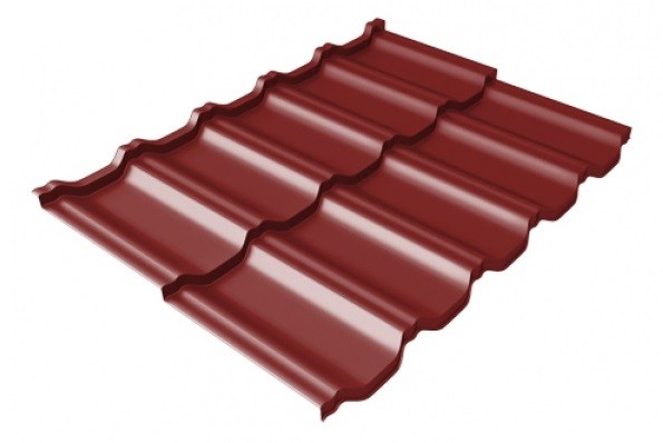 Металлочерепица модульная Квинта Uno Grand Line c 3D резом 0,45 PE RAL 3011 коричнево-красный купить в Москве