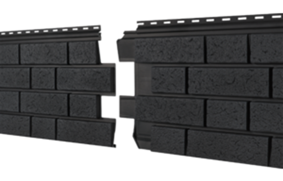 Фасадная панель Ю-пласт Стоун Хаус S-Lock Клинкер Нордик Графитовый купить в Москве