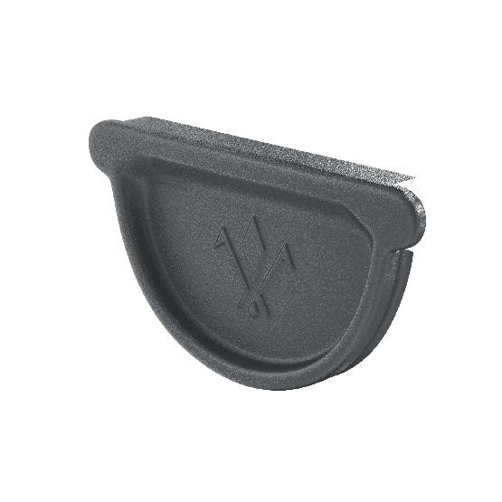 Водосток Aquasistem, Система 125/90 - Заглушка желоба универсальная с резиновым уплотнителем RR 23 Маренго matt купить в Москве