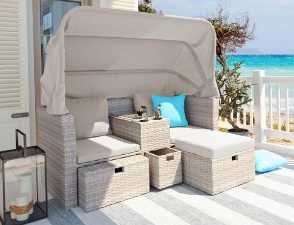 Комплект мебели AFINA плетеной из иск. ротанга AFM-330 Beige купить в Москве