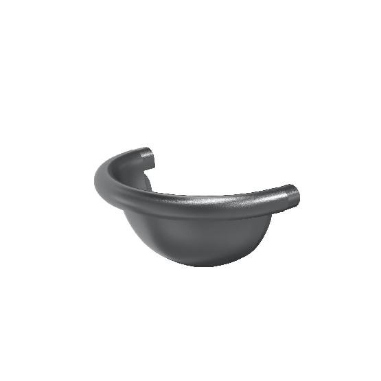 Водосток Aquasistem, Система 125/90 - Заглушка желоба универсальная полукруглая RR 23 Маренго matt купить в Москве