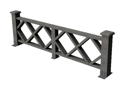 Ограждения декоративное ДПК GRINDERDECO Миллениум серый базальт купить в Москве