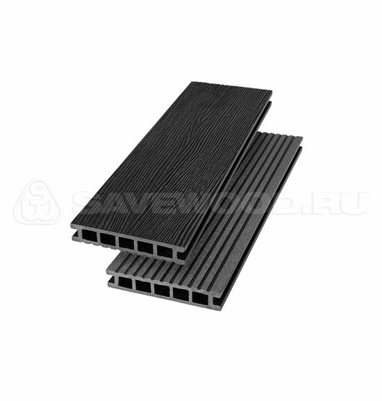 Террасная доска из ДПК SW Ornus радиальный распил черный купить в Москве