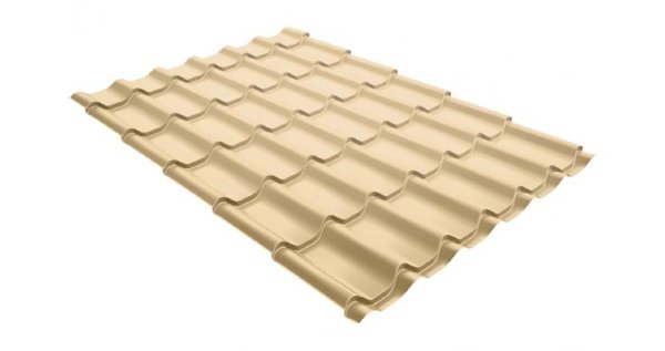 Металлочерепица классик 0,45 PE RAL 1014 слоновая кость купить в Москве