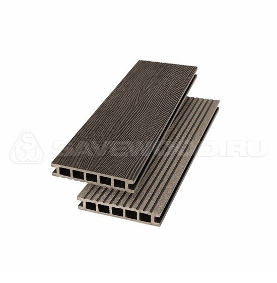 Террасная доска из ДПК SW Ornus радиальный распил темно-коричневый купить в Москве