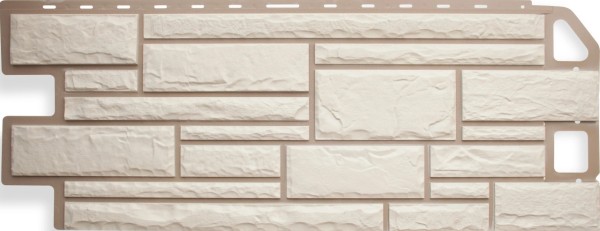 Цокольный сайдинг альта-профиль - коллекция "камень", белый купить в Москве