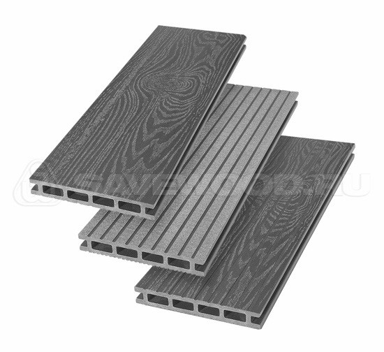 Террасная доска из ДПК SW Carpinus (T) — двухсторонняя графит купить в Москве