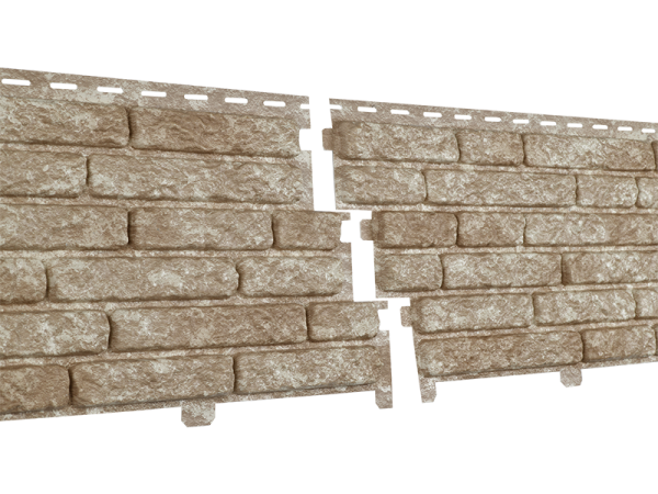 Фасадная панель Ю-пласт Стоун Хаус Кварцит Светло-бежевый купить в Москве