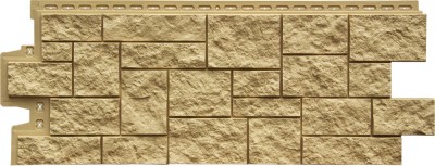 Фасадная панель Grand Line Дикий камень Стандарт песочный