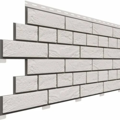 Фасадная панель Доломит Кирпич Славянка Белый купить в Москве