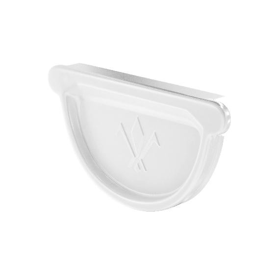 Водосток Aquasistem, система 125x90 - Заглушка универсальная с резиновым уплотнителем RAL 9003 Белый купить в Москве