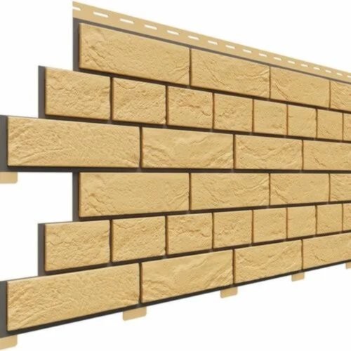 Фасадная панель Доломит Кирпич Славянка Желтый купить в Москве