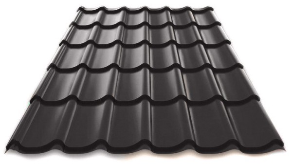 Металлочерепица Металл Профиль Norman полиэстер 0,5 сталь RAL 7024 серый купить в Москве