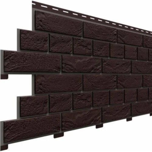 Фасадная панель Доломит Кирпич Славянка Коричневый  купить в Москве