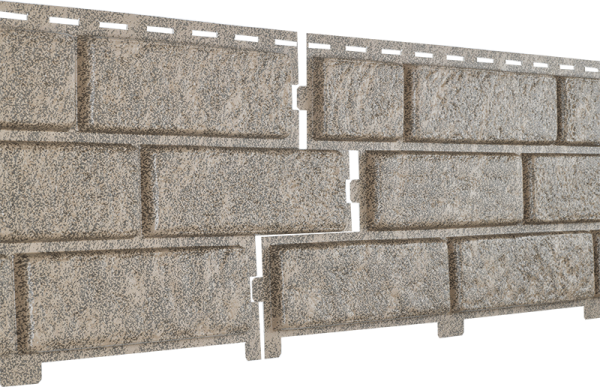 Фасадная панель Ю-Пласт Стоун Хаус Кирпич Бежевый купить в Москве