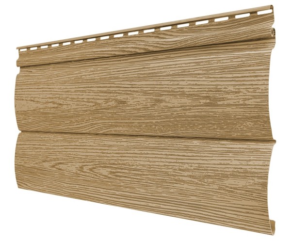 Виниловый сайдинг tecos, серия lux - оцилиндрованный брус двойной, - ангарская сосна купить в Москве