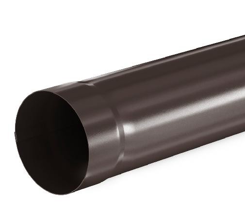 Водосток Aquasistem, система 125x90 - Труба водосточная 1.00м RR 32 Тёмно Коричневый купить в Москве