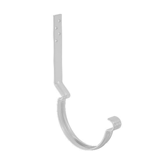 Водосток Aquasistem, система 125x90 - Крюк крепления желоба длинный RAL 9003 Белый купить в Москве