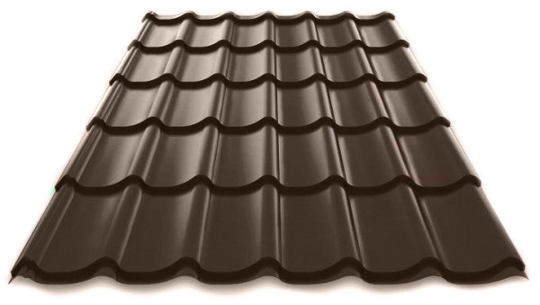 Металлочерепица Металл Профиль Norman полиэстер 0,5 сталь RR32 темно-коричневый купить в Москве