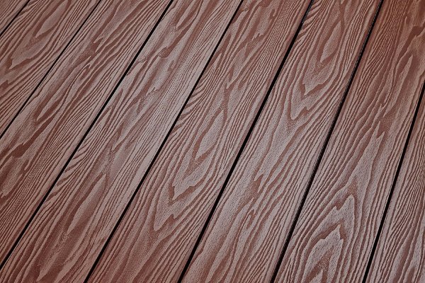 Террасная доска из ДПК Terrapol Смарт 3D Полнотелая с пазом Орех Милано купить в Москве