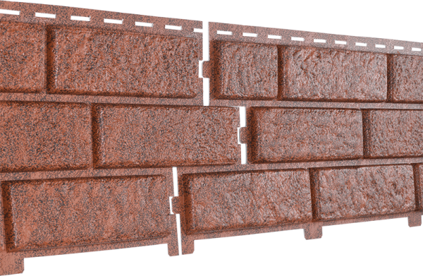 Фасадная панель Ю-Пласт Стоун Хаус Кирпич Красный купить в Москве