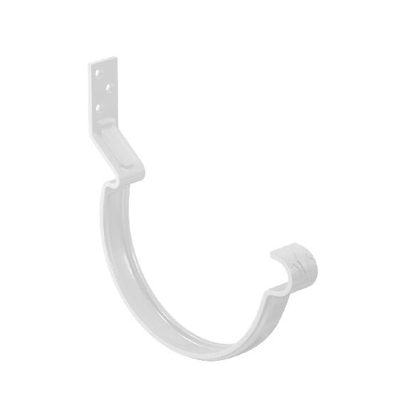 Водосток Aquasistem, система 125x90 - Крюк крепления желоба короткий RAL 9003 Белый купить в Москве