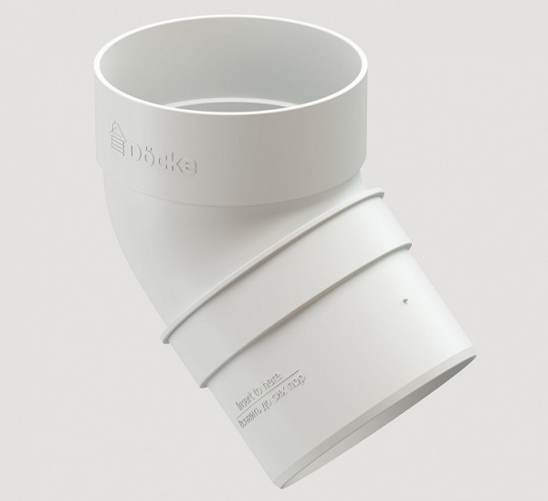 Колено 45˚ПВХ Docke STANDART пломбир купить в Москве