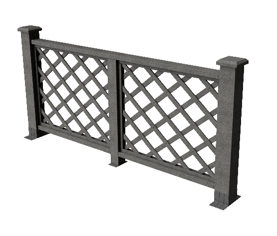 Ограждения декоративное ДПК GRINDERDECO Ламбет серый базальт купить в Москве