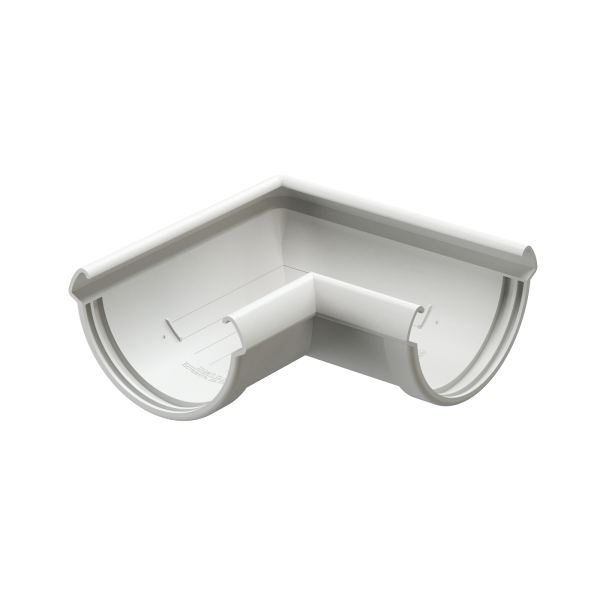 Угол желоба 90° Docke Lux ПВХ Пломбир купить в Москве