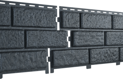 Фасадная панель Ю-Пласт Стоун Хаус Кирпич Графитовый