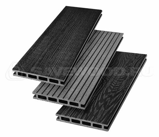 Террасная доска из ДПК SW Carpinus (R) — двухсторонняя черный купить в Москве