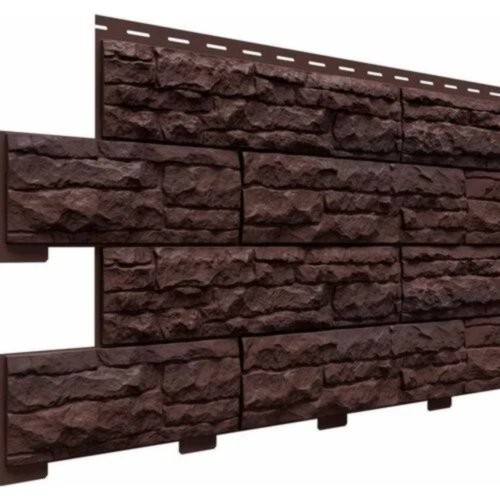 Фасадная панель Скалистый риф Премиум Каштан купить в Москве