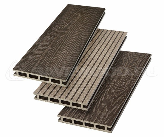 Террасная доска из ДПК SW Carpinus (R) — двухсторонняя темно-коричневый купить в Москве