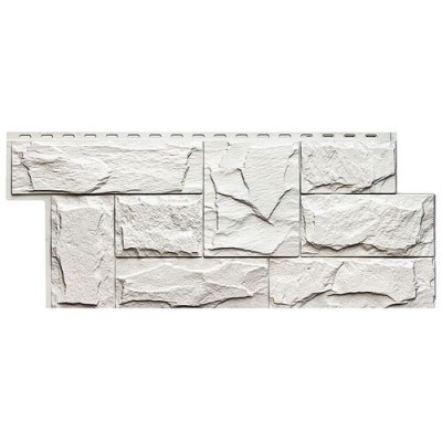 Фасадная панель T-Сайдинг- Гранит Леон ЭКО-1 Уайт