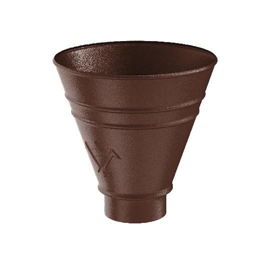 Водосток Aquasistem, Система 125x90 - Воронка водосборная круглая RAL 8017 Коричневый matt купить в Москве