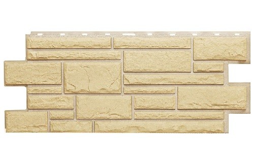 Фасадная панель Техоснастка, Камень Дикий, Желтый купить в Москве