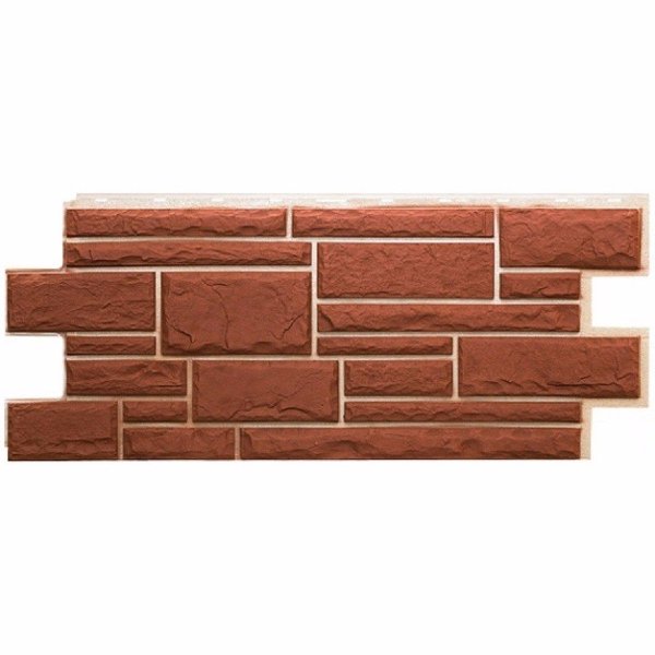 Фасадная панель Техоснастка, Камень Дикий, Коричневый купить в Москве