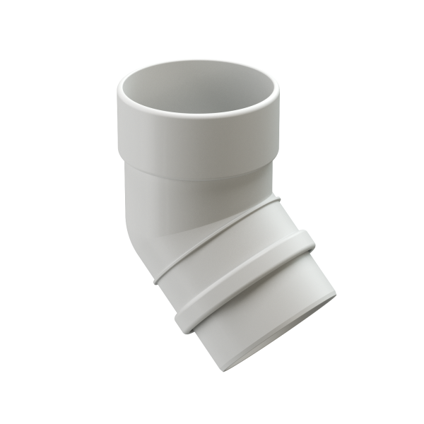 Колено 45˚ Docke Lux ПВХ Пломбир купить в Москве