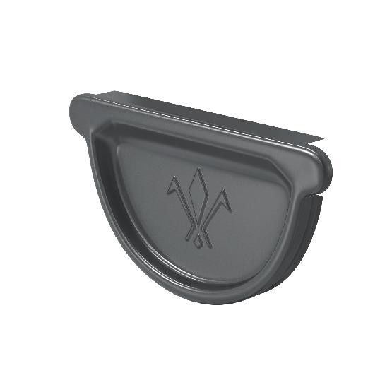 Водосток Aquasistem, система 150/100 -  Заглушка универсальная с резиновым уплотнителем RAL 7024 Тёмно-серый купить в Москве