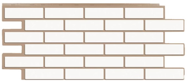 Фасадная панель T-Сайдинг - Кирпич Модерн Белый купить в Москве